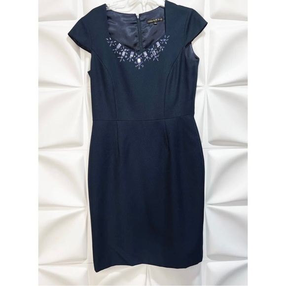 Preston & Yorke Sz 8 Teal Formal Jewel Satin Lined Dress Suit Cropped Jacket Set - Picture 4 of 11